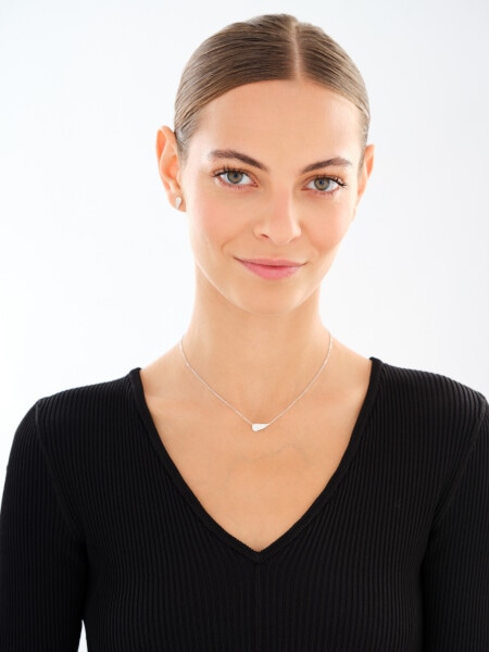 Rhodium Plated Silver Set with Cubic Zirconia
