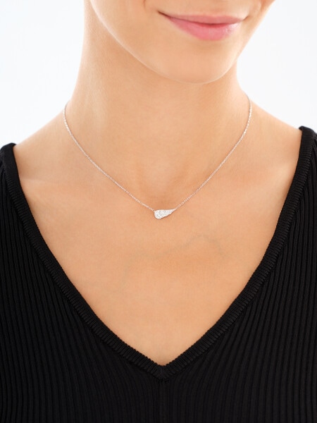 Rhodium Plated Silver Set with Cubic Zirconia