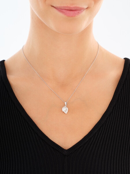 Rhodium Plated Silver Set with Cubic Zirconia