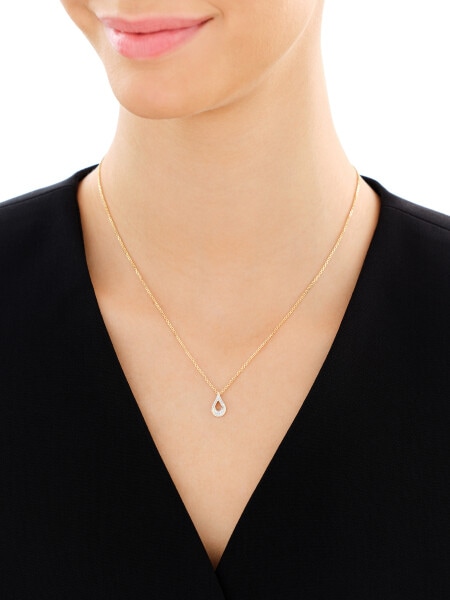 Zlatý přívěsek s diamanty - 0,08 ct - ryzost 585