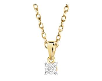 Přívěsek ze žlůtého zlata s diamantem - 0,003 ct - ryzost 585