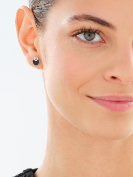 Rhodium Plated Silver Earrings with Cubic Zirconia