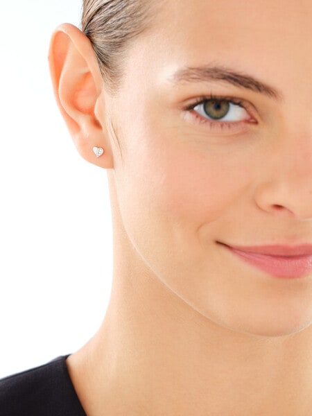 Rhodium Plated Silver Earring with Cubic Zirconia
