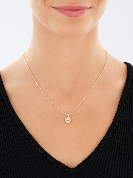 8 K Rhodium-Plated Yellow Gold Pendant 