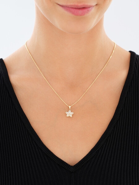 9 K Yellow Gold Pendant with Cubic Zirconia