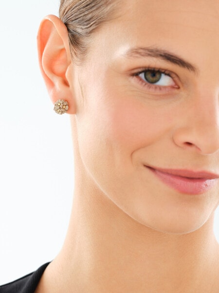 Gold-Plated Metal, Gold-Plated Silver Earrings 