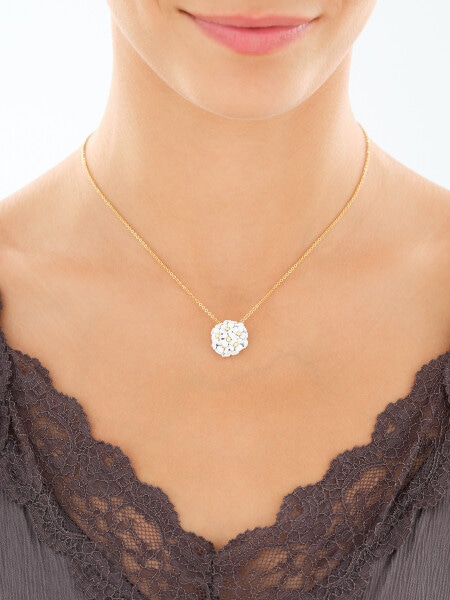 Gold-Plated Brass, Polyurethane Necklace 