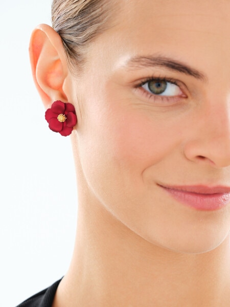 Gold-Plated Brass, Gold-Plated Silver, Polyurethane Earrings 