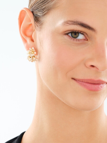 Gold-Plated Brass, Gold-Plated Silver, Polyurethane Earrings 