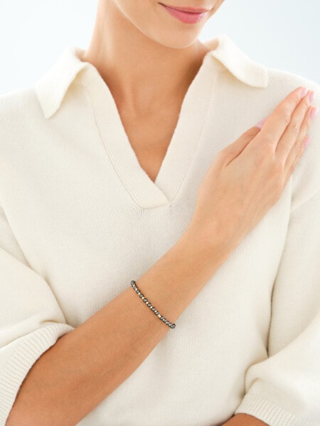 Gold-Plated Brass Bracelet with Synthetic Pearl