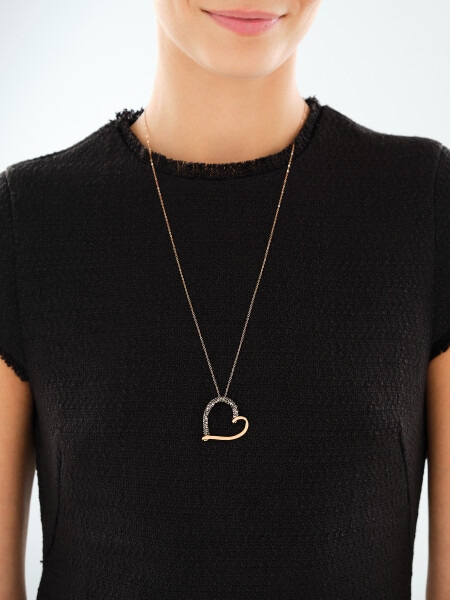 Stainless Steel Necklace with Marcasite