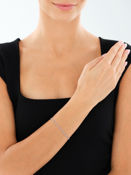 Rhodium Plated Silver Bracelet