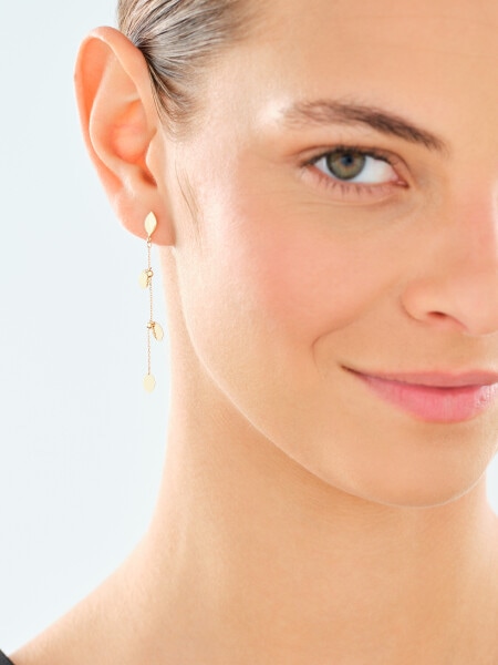 9 K Yellow Gold Dangling Earring