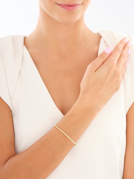 375 Yellow Gold, Titanium Rigid Bracelet 