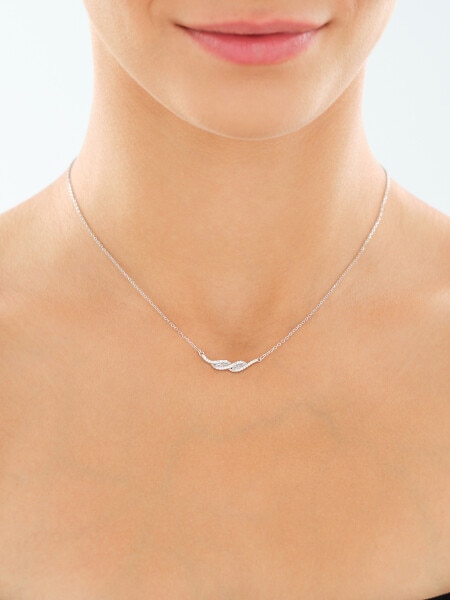 Naszyjnik srebrny z cyrkoniami
