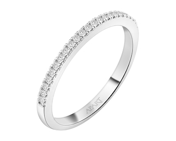 Pierścionek srebrny z diamentami  laboratoryjnymi - 0,138 ct