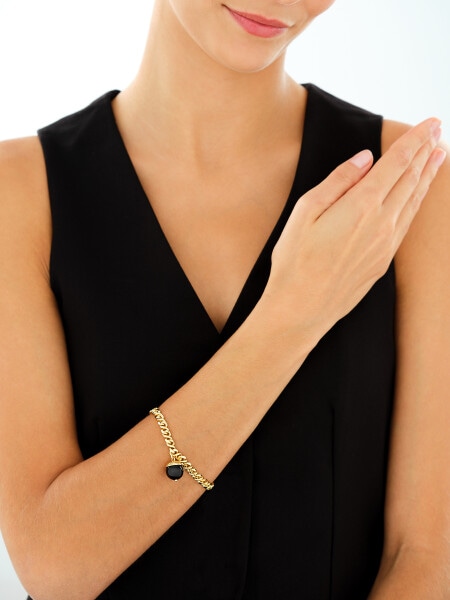 Gold-Plated Brass Bracelet with Agate