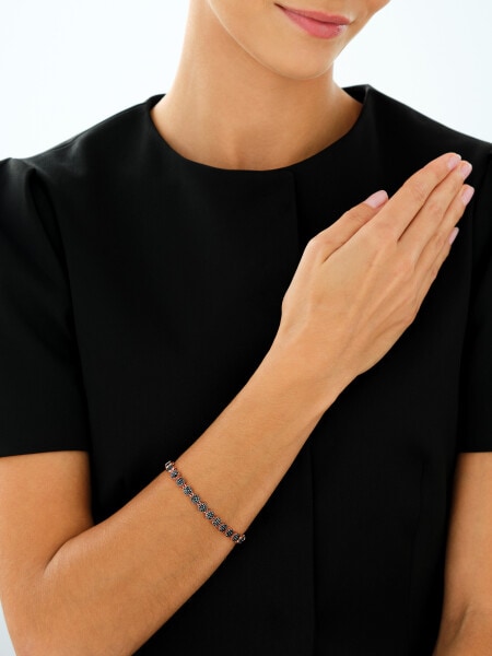 Gold-Plated Brass Bracelet with Crystal