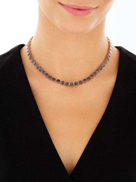 Gold-Plated Brass Necklace with Crystal