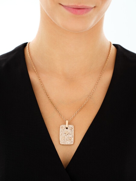Stainless Steel Necklace with Crystal