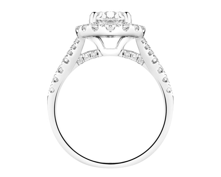 Pierścionek z białego złota z diamentami – VS2/G - 2,15 ct - próba 750