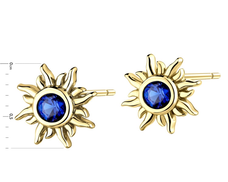 Gold-Plated Silver Earrings with Cubic Zirconia