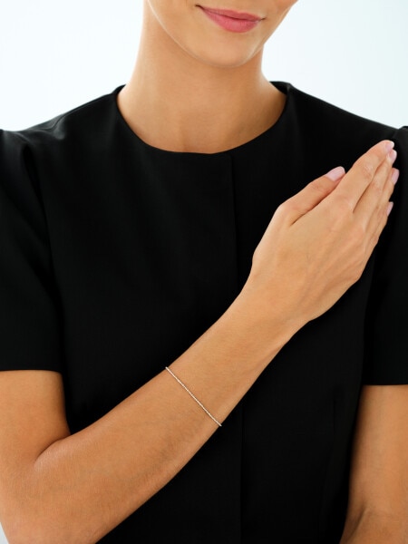 9 K Rhodium-Plated Yellow Gold Bracelet 