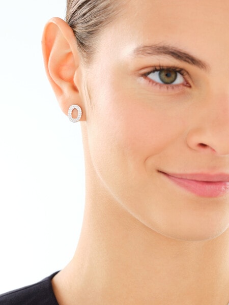 Rhodium Plated Silver Set with Cubic Zirconia