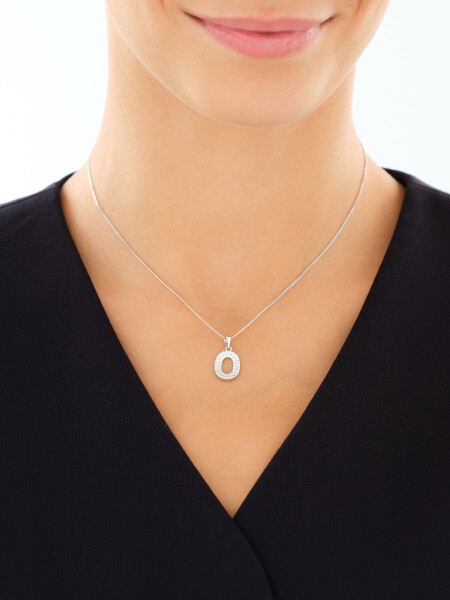 Rhodium Plated Silver Set with Cubic Zirconia