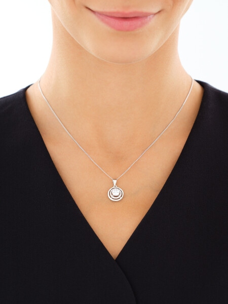 Rhodium Plated Silver Set with Cubic Zirconia