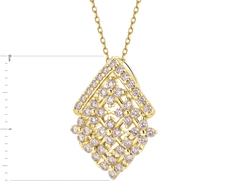 Gold-Plated Silver Necklace with Cubic Zirconia