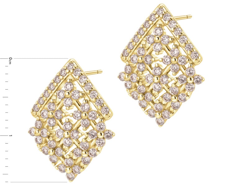 Gold-Plated Silver Earrings with Cubic Zirconia