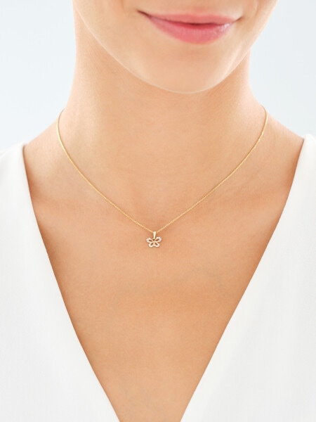 8 K Yellow Gold Set with Cubic Zirconia