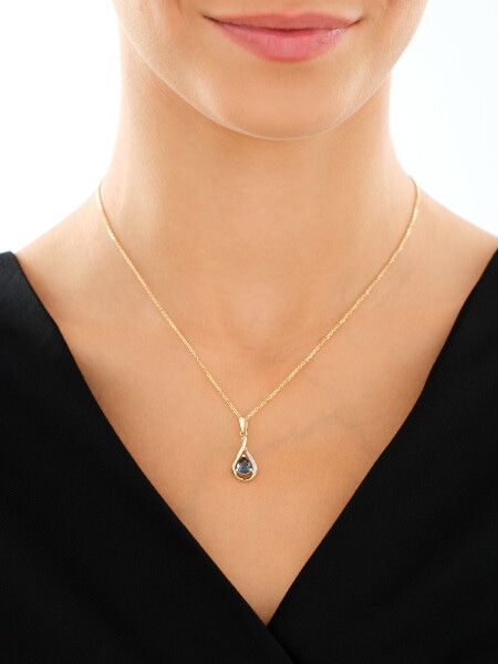 14 K Rhodium-Plated Yellow Gold Pendant  - fineness 14 K