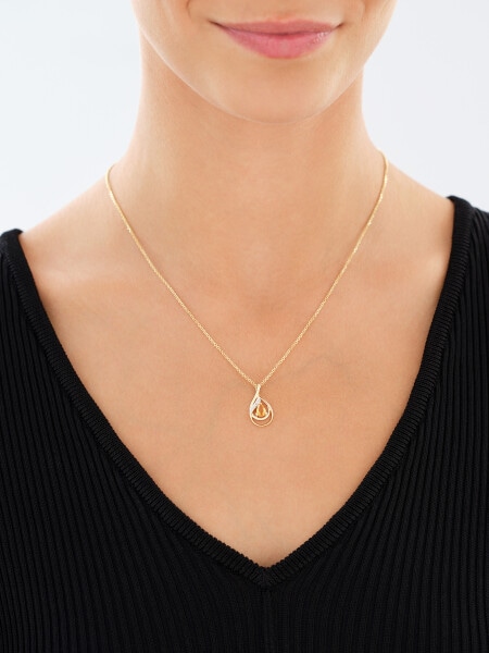 14 K Rhodium-Plated Yellow Gold Pendant  - fineness 14 K
