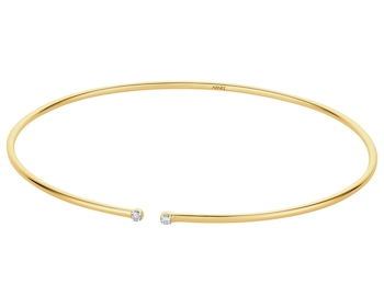 Bransoletka z żółtego złota z brylantami - 0,02 ct - próba 585