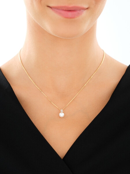 14 K Rhodium-Plated Yellow Gold Pendant  - fineness 14 K