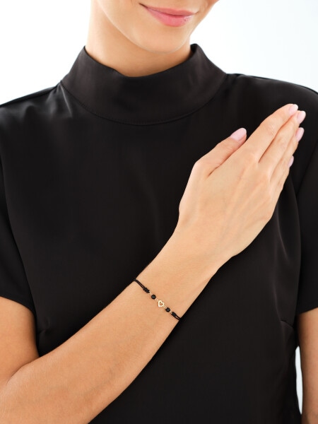 9 K Rhodium-Plated Yellow Gold Bracelet  - fineness 9 K