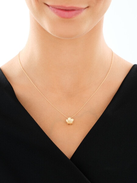 14 K Yellow Gold Necklace with Diamond - 0,01 ct - fineness 14 K
