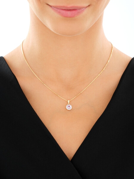 14 K Rhodium-Plated Yellow Gold Pendant  - fineness 14 K