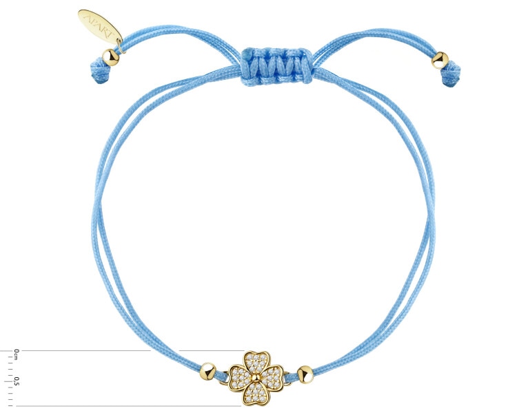 Gold-Plated Silver Bracelet with Cubic Zirconia