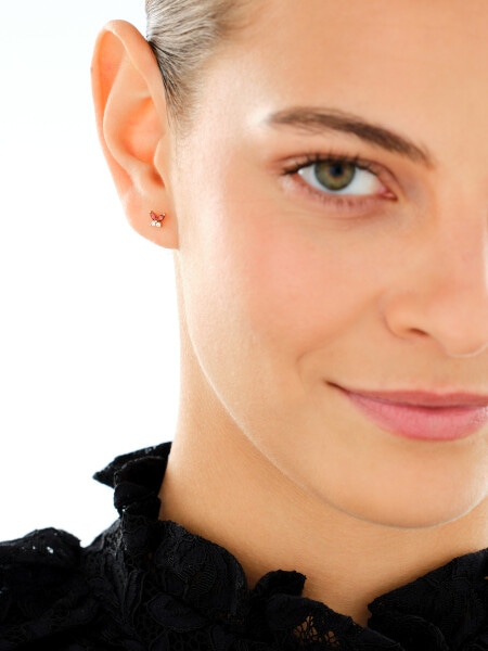 Gold-Plated Silver Earring with Cubic Zirconia