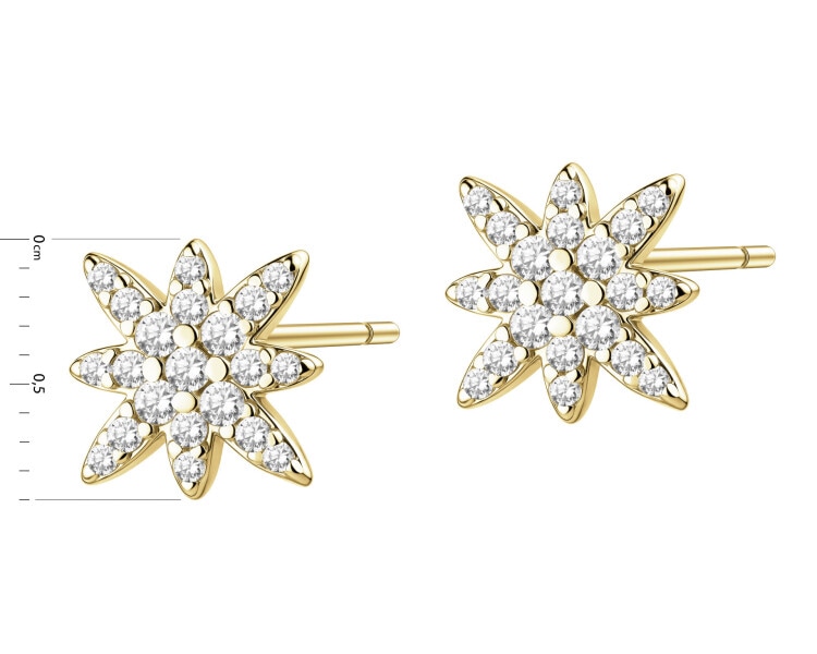 Gold-Plated Silver Earrings with Cubic Zirconia