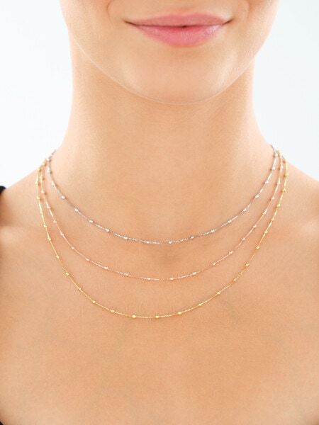 Rhodium Plated Silver, Gold Plated Silver, Rose Gold Plated Silver Necklace 