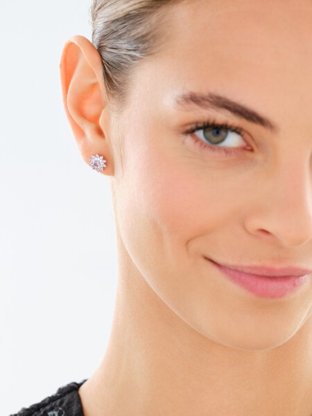 Rhodium Plated Silver Set with Cubic Zirconia