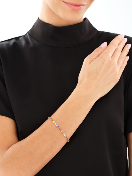 14 K Rhodium-Plated Yellow Gold Bracelet  - fineness 14 K