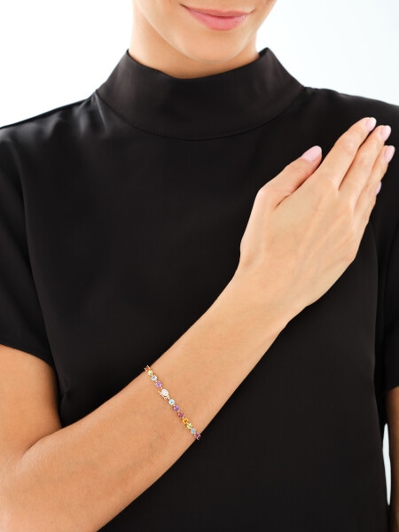 14 K Rhodium-Plated Yellow Gold Bracelet  - fineness 14 K