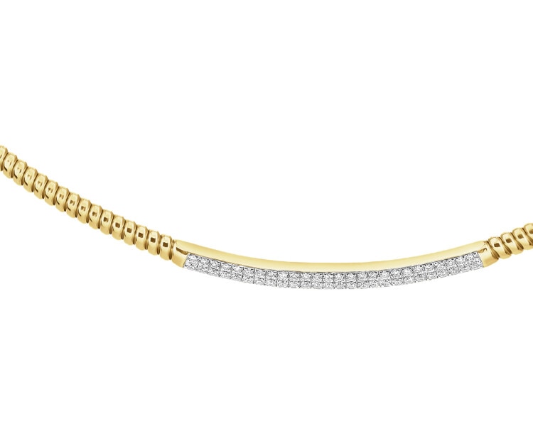 Zlatý náhrdelník s brilianty - 0,26 ct - ryzost 750