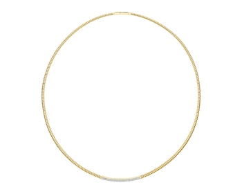 Zlatý náhrdelník s brilianty - 0,26 ct - ryzost 750