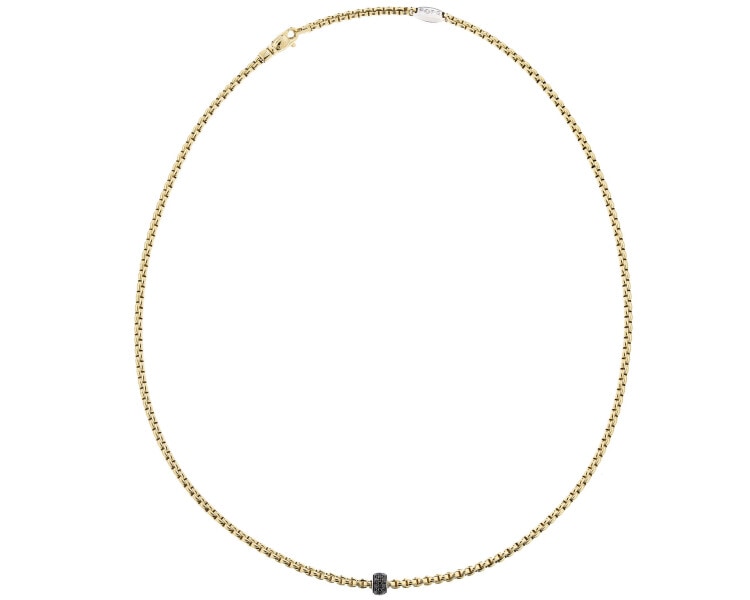 Zlatý náhrdelník FOPE s brilianty - 0,20 ct - ryzost 750